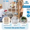 KIDIZ® Absperrgitter zum Klemmen mit Katzenklappe, Türschutzgitter, Autoclose Kinder Treppengitter ohne Bohren | 90° Stopp Schutz, schwenkbar, Treppenschutzgitter Blau, 88 - 94 cm Bild 5