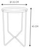 HOME DECO FACTORY Beistelltisch, Metall, Hammer, Alia, Durchmesser 35 cm, Goldfarben, Schwarz, 35 x 45 x 35 Bild 3