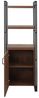 Bücherregal HWC-A27, Regal Standregal Wohnregal, Staufach mit Tür 165x55cm 3D-Struktur Wildeiche-Optik Bild 5