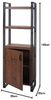 Bücherregal HWC-A27, Regal Standregal Wohnregal, Staufach mit Tür 165x55cm 3D-Struktur Wildeiche-Optik Bild 2