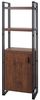 Bücherregal HWC-A27, Regal Standregal Wohnregal, Staufach mit Tür 165x55cm 3D-Struktur Wildeiche-Optik Bild 4