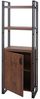 Bücherregal HWC-A27, Regal Standregal Wohnregal, Staufach mit Tür 165x55cm 3D-Struktur Wildeiche-Optik Bild 3