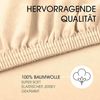 CelinaTex Jersey Topper Spannbettlaken Lucina 90x200-100x200 cm Natur beige 100% Baumwolle gekämmt bis 12cm Matratzenhöhe Spannbettbezug, Leintuch, Bettlaken, elastisch, Strech, Oeko-Tex Bild 2