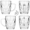 MamboCat Bierglas 6x Dublin Bierkrug 400ml mit Relief & Henkel Bierhumpen klar 0,4L, Glas Bild 4