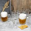 MamboCat Bierglas 6x Dublin Bierkrug 400ml mit Relief & Henkel Bierhumpen klar 0,4L, Glas Bild 5