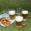 MamboCat Bierglas 6x Dublin Bierkrug 400ml mit Relief & Henkel Bierhumpen klar 0,4L, Glas Bild 3