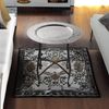 Marokkanischer Tisch Beistelltisch aus Metall Sule ø 40cm rund | Orientalischer runder Teetisch klein mit klappbaren Gestell in Schwarz | Das Tablett Diese Klapptische ist orientalisch in Silber Bild 2
