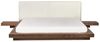 Bett mit LED ZEN 180 x 200 cm LED Kunstleder Braun Bild 4