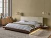 Bett mit LED ZEN 180 x 200 cm LED Kunstleder Braun Bild 2