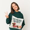 speecheese Dekokissen Dackel im Hemd - Ich dackel ins Bett Kissen Bild 2