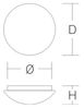 RZB 221023.002.1 Flat A60 75W E27 D305 H115 Abd. PMMA Wand- /. Bild 2