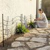 DanDiBo Steckzaun 50 cm Hoch 80 cm Breit Metall Garten Teichzaun Zaunelemente Mobiler Zaun Melody Schwarz Rankhilfe Rankgitter Bild 5