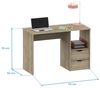 Muebles Pitarch | Schreibtisch mit 2 Schubladen, Studientisch für Jugendliche, Cambrian Eiche, 76 x 115 x 50 cm (Höhe x Breite x Tiefe), Vintage, Kollektion Tibet Bild 3
