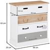 CARO-Möbel Kommode SALVA, Schubladenschrank mit 4 Schubladen Vintage Shabby Chic weiß Bild 3