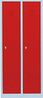 Steelboxx Spind Garderobenschrank Stahlschrank Metallschrank Kleiderspind 180 x 80 x 50 cm Lichtgrau/Rot 2 Abteile 515124 Abteilbreite ca. 400 mm Bild 4