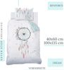MTOnlinehandel Babybettwäsche Traumfänger 100x135 + 40x60 cm, 100 % Baumwolle, Renforcé, 2 teilig, Kinderbettwäsche in Boho Style Bild 2