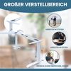 Albatros Eck-Schreibtisch-Gestell Lift L7W + Kabelkanal, Weiss, stufenlos verstellbar in Höhe, Breite und Winkel, 3 Motoren, elektrisch Bild 5