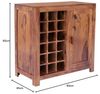 Barschrank Kali 90x90x45 aus indischem Sheesham-Massivholz Bild 2