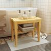 sogesfurniture Bambus Hocker Sitzhocker Duschhocker, Ablage Badhocker, Badezimmer Sitzbank, Mehrzweckhocker, 47. 5 x 26 x 44. 5 cm, KS-HSJ-04-BH Bild 2