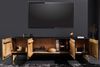 riess-ambiente Lowboard GOLDEN SUNSET 180cm schwarz gold (Einzelartikel, 1 St), Mango-Massivholz · Metall · TV-Schrank · 3D Front-Design · Wohnzimmer Bild 2