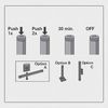 LED Wand-/Tischleuchte, Nachtlicht, Batterie, silber, H 28 cm Bild 5