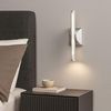 LED Wand-/Tischleuchte, Nachtlicht, Batterie, silber, H 28 cm Bild 3