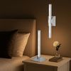 LED Wand-/Tischleuchte, Nachtlicht, Batterie, silber, H 28 cm Bild 2
