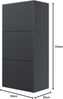 Selsey 'Veldio' Wand-Schuhschrank mit 3 Klappen, schwarz, ca. 103 x 50 x 30 cm Bild 3