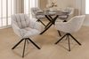riess-ambiente Polsterstuhl PAPILLON beige / schwarz (Einzelartikel, 1 St), Esszimmer · Bouclé · Metall · Armlehne · 180° drehbar · Modern Design Bild 2