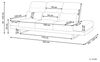 Beliani 'IKAST' 3-Sitzer Sofa, Cord beige, 255 x 129 x 105 cm Bild 3