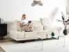 Beliani 'IKAST' 3-Sitzer Sofa, Cord beige, 255 x 129 x 105 cm Bild 2