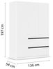 rauch Drehtürenschrank Kleiderschrank Schrank Garderobe COSTA in den Breiten 91/136/181 cm (in 3 Ausstattungen BASIC/CLASSIC/PREMIUM) viel Platz, grifflose Front und Push-to-Open Funktion MADE IN GERMANY Bild 3
