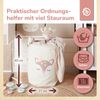 Bieco Wäschekorb Baby Reh Ella | Großer Aufbewahrungskorb Kinder Baumwolle und Wasserabweisend | Aufbewahrung Kinderzimmer | Wäschekorb Kinder Wäschekorb Kinderzimmer Mädchen Spielzeug Korb Bild 3