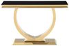 Vente-unique - Wandkonsole - Sicherheitsglas & Edelstahl - Goldfarben & Schwarz - ROWAN von Pascal Morabito Bild 3