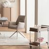 Kare Design Drehstuhl Liverpool, Greige, 49 cm Sitzhöhe, Esszimmerstuhl, Polsterstuhl, mit Armlehnen, Drehbar, Wohnzimmer, 90 x 64 x 61 cm (H/B/T) Bild 4