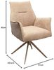 Kare Design Drehstuhl Liverpool, Greige, 49 cm Sitzhöhe, Esszimmerstuhl, Polsterstuhl, mit Armlehnen, Drehbar, Wohnzimmer, 90 x 64 x 61 cm (H/B/T) Bild 3