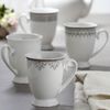 Dajar Kaffeebecher Diana Style 2 300ml Ambition, Porzellan, Weiß Grau, 12 x 8,5 x 10,5 cm Bild 2