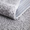 carpet city Shaggy Hochflor Teppich - Läufer 80x300 cm - Grau - Langflor Flurteppich - Einfarbig Uni Modern - Flauschig-Weiche Teppiche Schlafzimmer Deko Bild 4