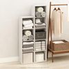 Furinno Reed Kleiderschrank-Organizer und Aufbewahrung, 4-Ebenen Kleiderschrank-Organizer, Offenes Regal Kleiderschrank-Aufbewahrung, für Kleiderschrank, Schlafzimmer, Wohnzimmer, Weiß Bild 2