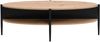 Vente-unique - EVARO Couchtisch Holz, Platte SchwarzBeige - B 65 cm x H 39 cm x L 125 cm Bild 3