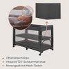 Lionelo Patty 5-in-1 Reisebett & Beistellbett mit Matratze, Faltbares Kinder-/Babyreisebett mit Tragetasche & Rollen, Laufstall - Ideal von Geburt bis 15 kg Bild 4