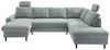 Wohnlandschaft >Pris< U-Form, Funktionen, cord aqua - 153x305x75x200 (LxBxHxT) Bild 4