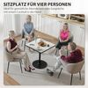 HOMCOM Esstisch Küchentisch für 4 Personen (Esszimmertisch, 1-St, Tisch), Weiße Marmoroptik, stabiler Metallfuß, pflegeleicht Bild 4