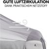 Hauck Sonnenschutz & Moskitonetz für Reisebetten Travel Bed Canopy mit UV-Schutz 50+, Luftdurchlässiger Netzstoff, Einfach zu Befestigen mti Gummizug und Klettverschlüssen, Faltbar (Grey) Bild 5
