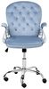 Schreibtischstuhl PRINCESS Samtstoff Hellblau Bild 4