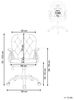 Schreibtischstuhl PRINCESS Samtstoff Hellblau Bild 3