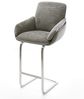 Barstuhl Luan-Flex Bouclé Soft Schlamm Freischwinger Flach Edelstahl Silberfarben Bild 2