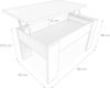 mattfy Couchtisch für Kaffee/Tee, höhenverstellbar, für Wohnzimmer oder Esszimmer, Farbe Walnuss, Finish in Polargrau, Maße: 90 cm (Breite) x 50 cm (Tiefe) x 46/57 cm (Höhe) Bild 3