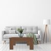 mattfy Couchtisch für Kaffee/Tee, höhenverstellbar, für Wohnzimmer oder Esszimmer, Farbe Walnuss, Finish in Polargrau, Maße: 90 cm (Breite) x 50 cm (Tiefe) x 46/57 cm (Höhe) Bild 2