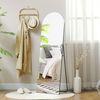 HOMCOM Standspiegel 150 x 50 cm Wandspiegel mit Ständer, Bogen-Design (Ganzkörperspiegel, 1-St, Stehspiegel), für Wohnzimmer, Schlafzimmer, Schwarz Bild 2